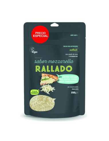 (F) RALLADO VEGANO SABOR MOZZARELLA - 200GR.