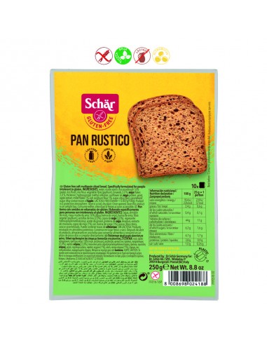 PAN RUSTICO SIN GLUTEN - 250GR