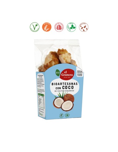 GALLETAS ARTESANAS ESPELTA CON COCO BIO - 220GR.