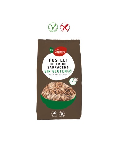 FUSILLI DE TRIGO SARRACENO SIN GLUTEN BIO - 500GR.