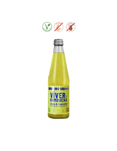 (F) VIVER KOMBUCHA LIMON ESPIRULINA - 330ML.