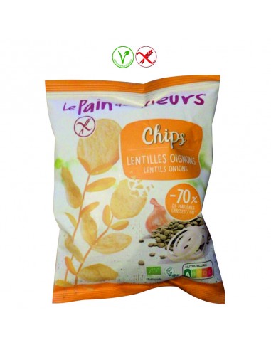 CHIPS DE LENTEJAS Y CEBOLLA - 50GR.