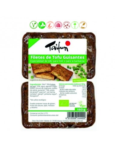 (F) FILETE DE TOFU CON GUISANTES BIO - 160GR.