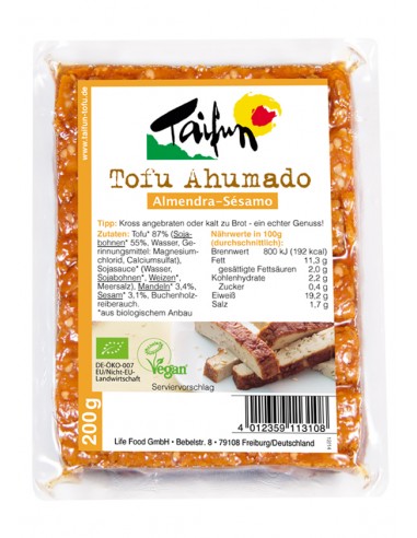 (F) TOFU AHUMADO CON ALMENDRA Y SESAMO BIO - 200GR