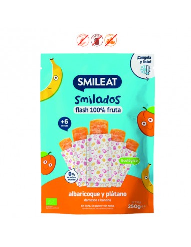 FLASH ALBARICOQUE PLATANO SMILADOS 100% FRUTA - 250GR