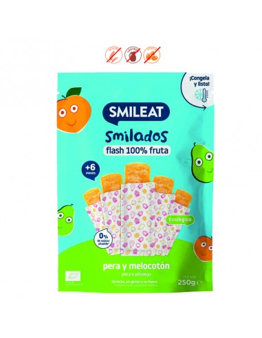 FLASH PERA MELOCOTON SMILADOS 100% FRUTA - 250GR