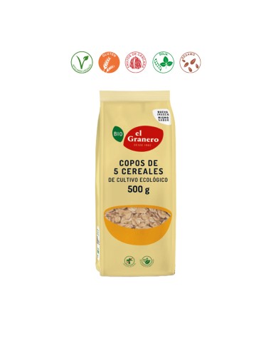 COPOS DE 5 CEREALES BIO - 500GR.