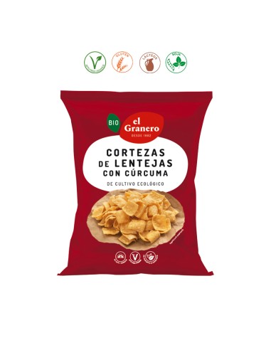 CORTEZAS DE LENTEJAS CON CURCUMA BIO - 65GR.