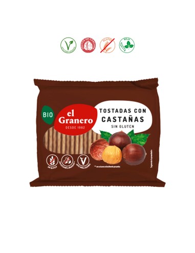 TOSTADAS DE CASTAÑA SIN GLUTEN BIO - 90GR.