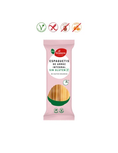 ESPAGUETI ARROZ INTEGRAL SIN GLUTEN BIO - 500GR.