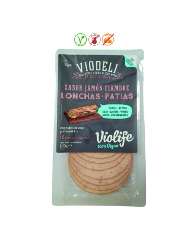 (F) LONCHAS VEGANAS VIODELI SABOR JAMON YORK - 100GR