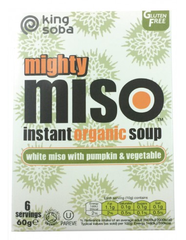 SOPA MISO CALABAZA VERDURAS X6 SIN GLUTEN BIO - 60