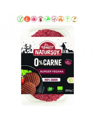 (F) HAMBURGUESA VEGANA 0%CARNE 100% SABOR - 200GR.