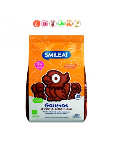 GALLETAS ESPELTA AVENA CACAO BIO - 220GR.