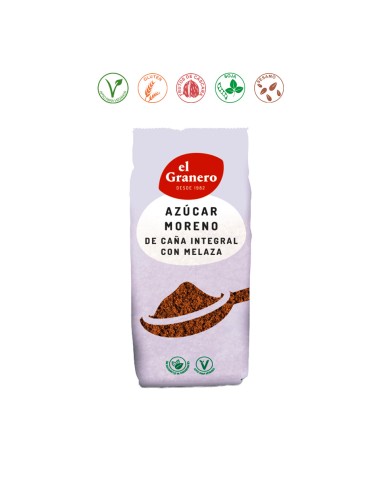 AZUCAR MORENO INTEGRAL DE CAÑA CON MELAZA - 500GR.