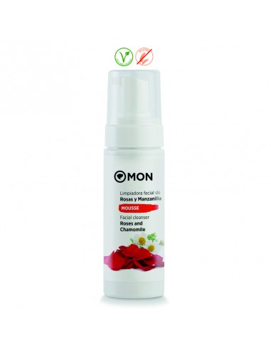 MOUSSE LIMPIADOR FACIAL ROSA Y MANZANILA - 150ML.