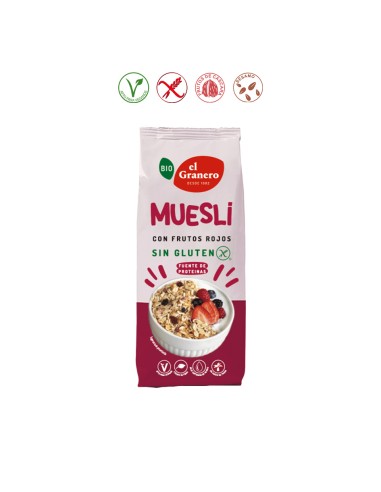 MUESLI CON FRUTOS ROJOS S/GLUTEN - 375GR.