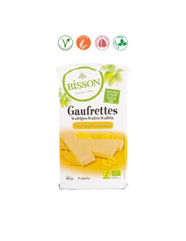 WAFFERS DE LIMON GALLETA BARQUILLO BIO - 190GR.