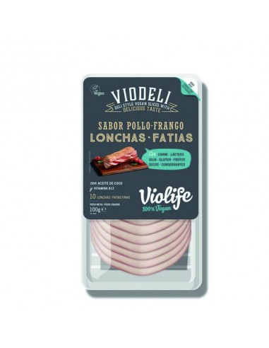 (F) LONCHAS VEGANAS SABOR POLLO - 100GR.