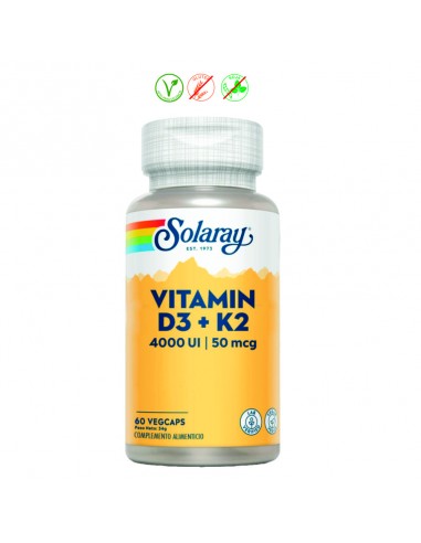 VITAMIN D3 + K2 4000UI - 60 CAPSULAS