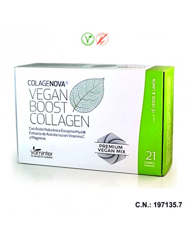 COLAGENOVA VEGAN BOOST LIMON Y TE VERDE - 21 SOBRES