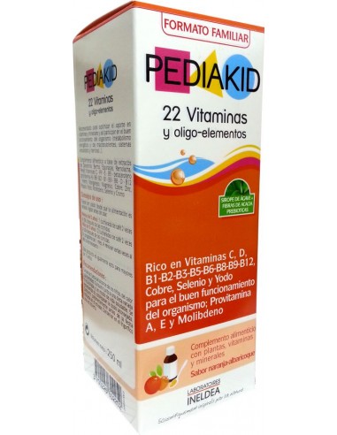 (D) PEDIAKID 22 VITAMINAS Y OLIGOELEMENTOS - 250ML.