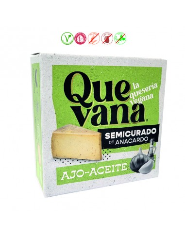 (F) QUESO VEGANO ANACARDOS AJO Y OLIVA - 160GR.