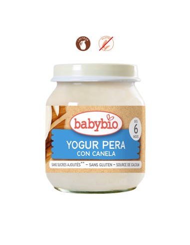 BABYBIO YOGUR PERA CANELA (VACA) - 2x130GR.