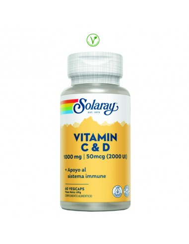 VITAMINA C & D (1000MG & 2000UI) - 60 CAPSULAS