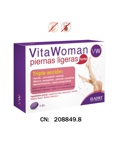 VITAWOMAN PIERNAS LIGERAS FORTE - 60 COMPRIMIDOS