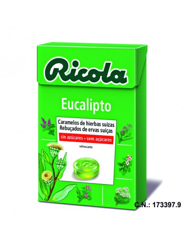 RICOLA CARAMELOS SIN AZUCAR EUCALIPTO - 50GR.