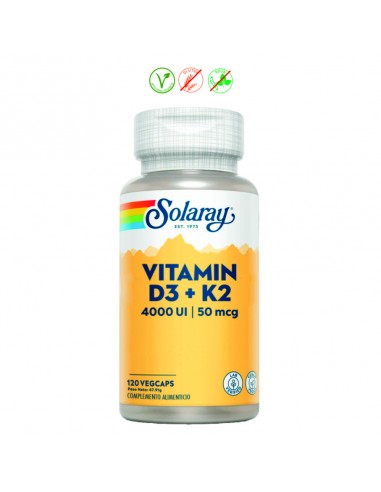 VITAMIN D3 Y K2 4000UI - 120 CAPSULAS