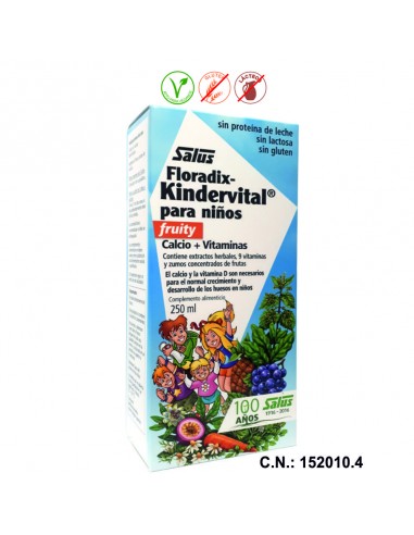 FLORADIX KINDERVITAL PARA NIÑOS - 250ML.