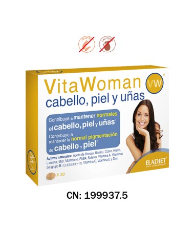 (E) VITAWOMAN CABELLO PIEL Y UÑAS - 30 COMPRIMIDOS