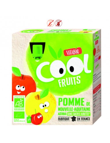 POUCHE VITABIO COOL FRUITS MANZANA - 4x90g