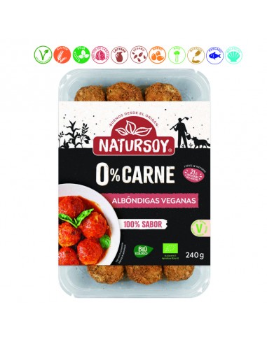 (F) PLATOS ALBONDIGAS VEGANAS 0% CARNE - 230GR.