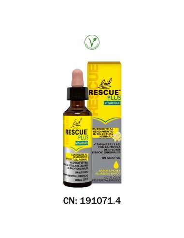 BACH RESCUE PLUS VITAMINAS GOTERO - 20ML.