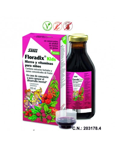 FLORADIX KIDS (FRAMBUESA) - 250ML.