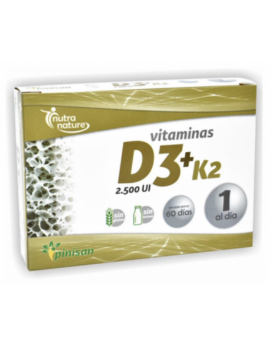 VITAMINAS D3 + K2 2500UI - 60 CAPSULAS