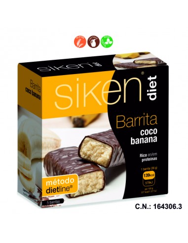 SIKENDIET BARRITAS COCO BANANA - 5 BARRITAS