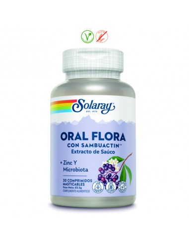 ORAL FLORA SAMBUACTIN SABOR SAUCO - 30 PASTILLAS