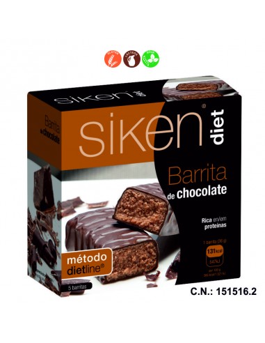 SIKENDIET BARRITAS CHOCOLATE - 5 BARRITAS