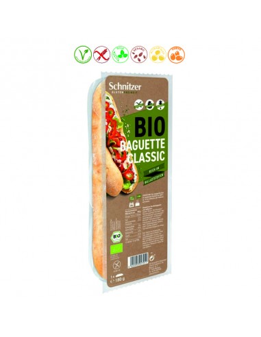 PAN BAGUETTE CLASICO SIN GLUTEN BIO - 180GR.