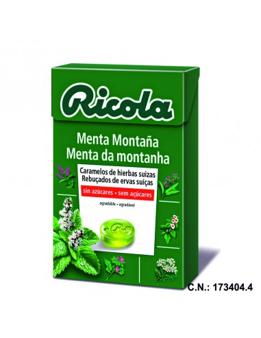 RICOLA CARAMELOS SIN AZUCAR MENTA MONTAÑA - 50GR.