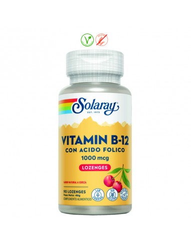 VITAMINA B12+ACIDO FOLICO 1000MCG. - 90 COMPRIMIDO