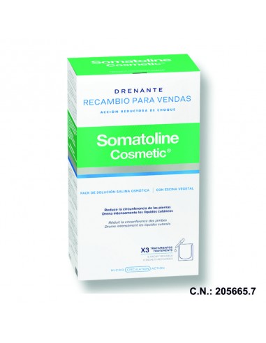 VENDAS REDUCTORAS DRENANTES PACK RECAMBIOS - 6X70ML.