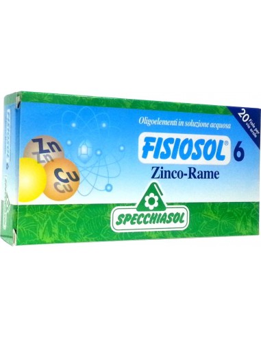 (D) FISIOSOL 6 ZN CU( Zinc-Cobre) - 20 VIALES