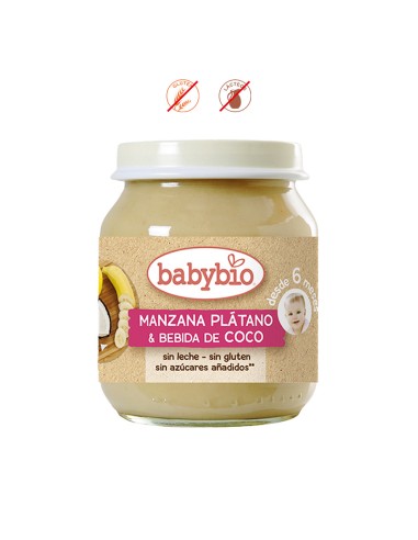 BABYBIO MANZANA PLÁTANO COCO - 130g