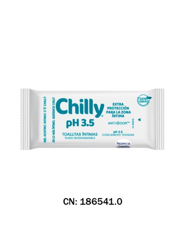 CHILLY TOALLITAS PH 3.5  - 12 PAQUETES