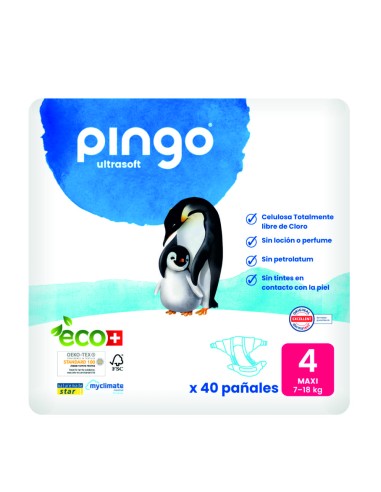 PAÑALES T4 7-18 Kg BIO - 40 UDS.